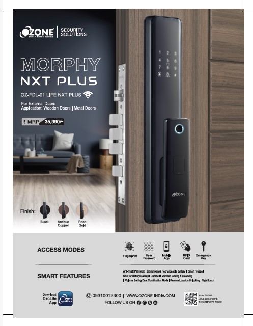 Smart Locks-Morphy NXT Plus | Ozone Overseas Pvt. Ltd