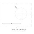 Key to knob for door opening to left