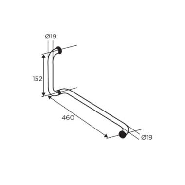 Towel Bar with Handle (Ø19 mm) | Ozone