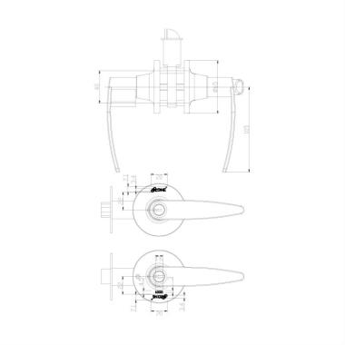 Mortise Handle with POD Lock | Ozone