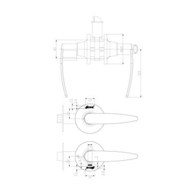 Mortise Handle with POD Lock | Ozone