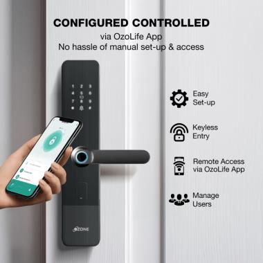 Ozone Morphy NXT Wi-Fi Smart Lock with 5-way access | Door Thickness: 35-80 mm | Ozone