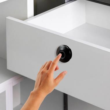 Ozone 55-F Smart Furniture Lock with Fingerprint Access for Wooden Cabinets, Wardrobes & Drawers | Ozone