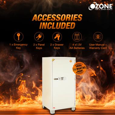 Ozone Fire Warrior- 1200 | Fire-resistant Safe | 230 Litres | Ozone