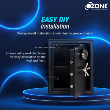 Ozone Fort AB Bio 66 | Anti-burglary Biometric Safe | 78 Litres | Ozone