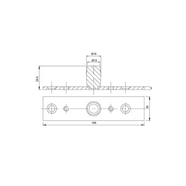 Top Pivot for Patch Fitting Doors