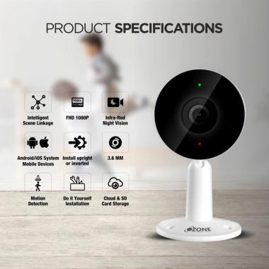 Ozone Smart Indoor Fixed Position Camera | Ozone