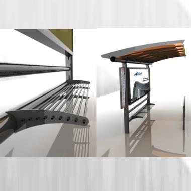 Bus-Q-Shelter with Signage | Ozone