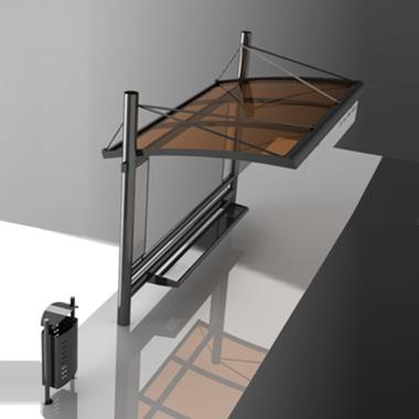 Bus-Q-Shelter with Signage | Ozone