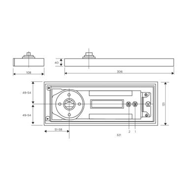 Cam Action Floor Spring with Closing Force, EN4 Double Cylinder(Heavy Duty) | Ozone