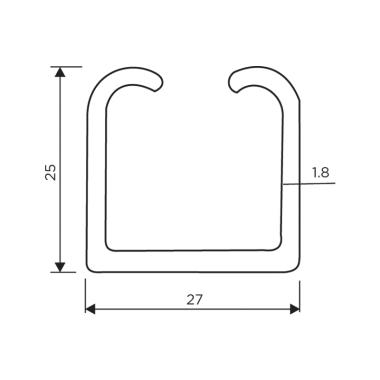 Sliding System Top Track E1 | Ozone