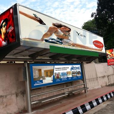 Bus-Q-Shelter with Signage | Ozone