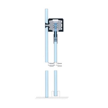 Glass to Track Fixer With Counter Sunk | Ozone