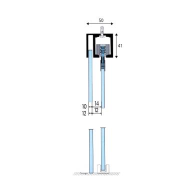 Aluminium Anodized Track Door & Fixed Glass | Ozone