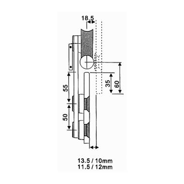 Synchronised Sliding Door Roller | Ozone