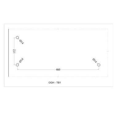 Towel Bar with Handle Line Drawing