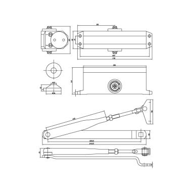 Overhead Door Closer (Scissor Arm), EN 2-4 With Power Adjustable | Ozone