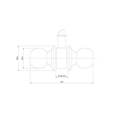Knob Lock with Key Operation & Push Button | Ozone